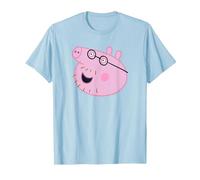 Peppa Pig Daddy Pig Face Maglietta, Uomo, Celeste, XL