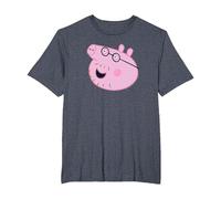 Peppa Pig Daddy Pig Face Maglietta, Uomo Taglie Grandi, Pervinca, 5X Tall