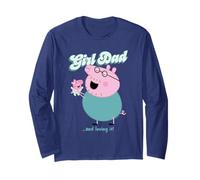 Peppa Pig Daddy Pig Girl Dad And Loving It Maglia a Manica
