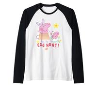 Peppa Pig Egg Hunt Pasqua Maglia con Maniche Raglan