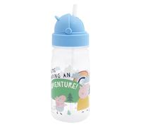 Peppa Pig Explorer - Borraccia per bambini da 400 ml, con coperchio a cupola e cannuccia integrata, senza BPA, design a prova di perdite, perfetta per la scuola e le attività all'aperto