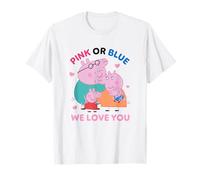 Peppa Pig Family Pink Or Blue We Love You Maglietta