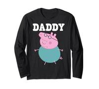 Peppa Pig Father's Day Daddy Bold Text Portrait of Daddy Big Maglia a Manica