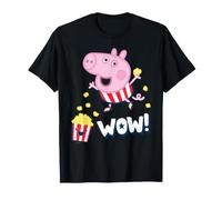 Peppa Pig George Cool Popcorn Avventura Wow Cartone Animato Classico Maglietta