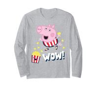 Peppa Pig George Cool Popcorn Avventura Wow Classico Cartone Animato Maglia a Manica