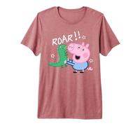 Peppa Pig George Dinosaur Raw Adventure Esplora Divertimento Classico Maglietta Premium