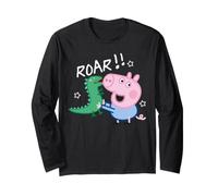 Peppa Pig George Dinosaur Raw Adventure Esplora Fun Classic Maglia a Manica
