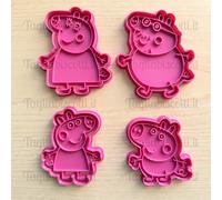 Peppa Pig - George - Famiglia - Formine - Cookies Cutter - Taglia biscotti 8/9cm