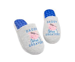 Peppa Pig Grigio Daddy Pig Pantofole Mule Uomini
