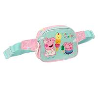 PEPPA PIG ICE CREAM - Marsupio per bambini, ideale per giovani e bambini di diverse età, comodo e versatile, qualità e resistenza, 14 x 4 x 11 cm, colore rosa chiaro/verde menta, Rosa Chiaro/Verde