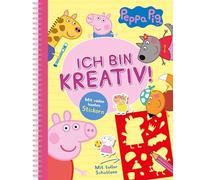 Peppa Pig Ich bin kreativ!: Mit toller Schablone und vielen bunten Stickern