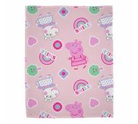 Peppa Pig Icon Coperta Morbido Coccole Pile Bambini Arcobaleno Cuori Fiori
