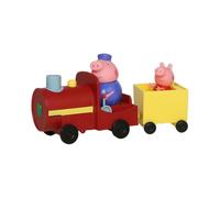 Peppa Pig - Il Treno di Nonno Pig con rimorchio e 2 Figure Ruote Che girano
