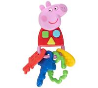 Peppa Pig Keys, giocattolo sensoriale interattivo, tema Peppa, casa sulla collina, con clip per passeggino, presepi, borse, luce e suono, giocattoli dentali per bambini dai 18 mesi in su