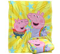 Peppa Pig Kids Silky Touch, 152 x 127 cm, altezza cinque Peppa e George