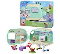 Peppa pig - la roulotte di peppa pig, playset con 6 accessori e 3 action figure