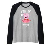 Peppa Pig Magic Pose Fairy Bacchetta Amici Fun Forever Classic Maglia con Maniche Raglan