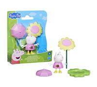 Peppa Pig Muddy Puddle Suzy Figure with Umbrellas and Flower Accessories, Presch