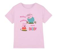 Peppa Pig Muddy Puddles With Daddy Maglietta Cotone Ragazze (TV25841)