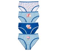 Peppa Pig Panty per ragazze - Mutande per bambini Slip intimo blu (confezione da 4), Blu, 110-116