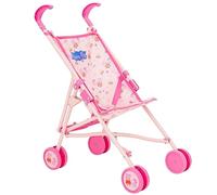 Peppa Pig - Passeggino singolo per bambini, con motivo Peppa Pig, per bambini, con ombrello, giocattolo pieghevole, per giochi di ruolo, dai 3 anni in su