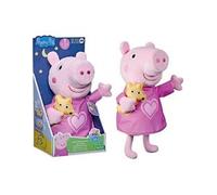 Peppa Pig Peppa Ninna Ninna - Peluche canto con orso, 3 canzoni, 3 frasi, dai 3 anni, multicolore