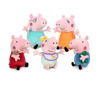 PEPPA PIG PELUCHE 35 CM GEORGE EVIE PAPA' MAMMA PIG SOFT PLUSH TOYS ORIGINALE
