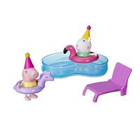 Peppa Pig Peppa’s Pool Party Playset with 2 Figures and 4 Accessories, Preschool