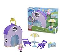 Peppa Pig Peppa's Club Peppas Gelateria giocattolo prescolare, contiene 1 personaggio, 4 accessori, maniglia per il trasporto, dai 3 anni in su, Multi Color, F4387