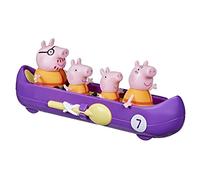 Peppa Pig Peppa's Family - Giocattolo prescolare per gite in canoa, include 4 personaggi, 1 veicolo con ruote girevoli, per bambini dai 3 anni in su, multicolore