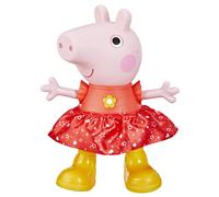 Peppa pig - peppa's muddy puddles party, bambola di peppa interattiva