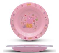 Peppa Pig - Piatto per l'alimentazione dei bambini, riutilizzabile e senza BPA, diametro 17,5 cm, adatto al microonde, piatti per bambini, utensili per bambini dai 9 mesi in su