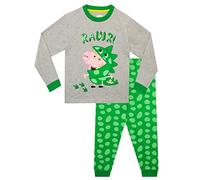 Peppa Pig Pigiama a Maniche Lunghe per Ragazzi George Pig Verde 7-8 Anni