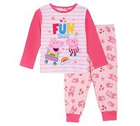 Peppa Pig Pigiama da bambina classico rosa Peppa lungo in cotone lungo set, rosa, 2-3 Years