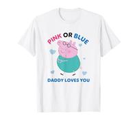 Peppa Pig Pink Or Blue Daddy Pig Loves You Maglietta