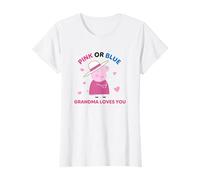 Peppa Pig Pink Or Blue Grandma Pig Loves You Maglietta