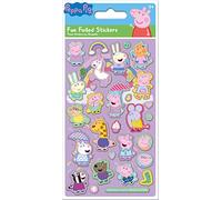 Peppa Pig Pink Sparkly Reusable Stickers , Official Licensed Product , Reusable on Non-Porous Surfaces
