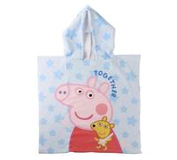 Peppa Pig - Poncho in microfibra per bambini, per spiaggia e piscina, con cappuccio e asciugatura rapida