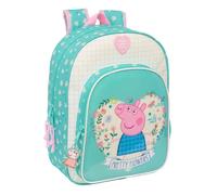 PEPPA PIG PRETTY FLOWERS - Zaino scuola per bambini, zaino per bambini, adattabile al carrello, ideale per bambini in età scolastica, comodo e versatile, qualità e resistenza, 26 x 11 x 34 cm,