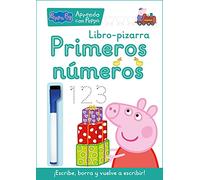 Peppa Pig. Primeros aprendizajes - Aprendo con Peppa Pig. Primeros números (Libro-pizarra): ¡Escribe, borra y vuelve a escribir!
