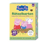 Peppa Pig Rätselkarten: Labyrinthe, Fehlersuche, Zählen u. v. m.: 40 knifflige Rätselkarten mit Lösungen auf den Rückseiten für Kinder ab 4 Jahren