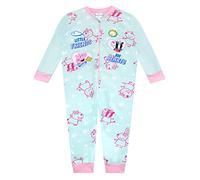 Peppa Pig Ragazze Tutina Pile Pigiama Intero Turchese 2-3 Anni