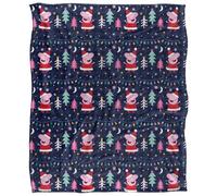 Peppa Pig Santa Peppa Pattern Coperta super morbida al tatto setoso - 91 x 147 cm