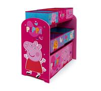 Peppa Pig Scaffale Portagiochi con 6 Contenitori in Tessuto Multicolor