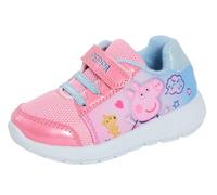 Peppa Pig Scarpe da ginnastica da ragazza, con glitter, sportive, casual, estive, Rosa e blu., 27 EU