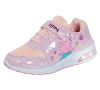 Peppa Pig Scarpe da ginnastica luminose per ragazze, rosa, scarpe sportive per bambini con luci lampeggianti, rosa/bianco, 28 EU