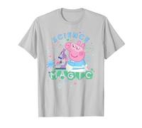 Peppa Pig Science Is Magic Maglietta, Uomo, Argento, XXL