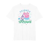 Peppa Pig Science Is Magic Maglietta, Uomo Taglie Grandi, Bianco, 5X Tall