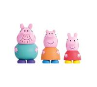 Peppa Pig - Set di 3 statuette da bagno Peppa Pig - Giocattoli d'acqua e bagno - Include mama, patata e pepa (DeQube 919D00046)