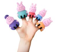 Peppa Pig - Set di 5 marionette da dito Peppa Pig Family - Acqua e Bagno Giocattoli - Età 3 (DeQube 919D00049)
